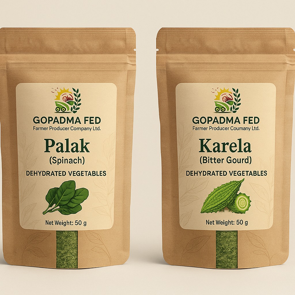 Palak and Karela Dehydrate